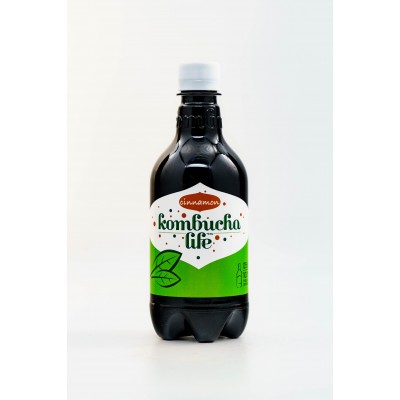 Kombucha Life чаена естествено газирана ферментирала напитка с канела 0.500 л 